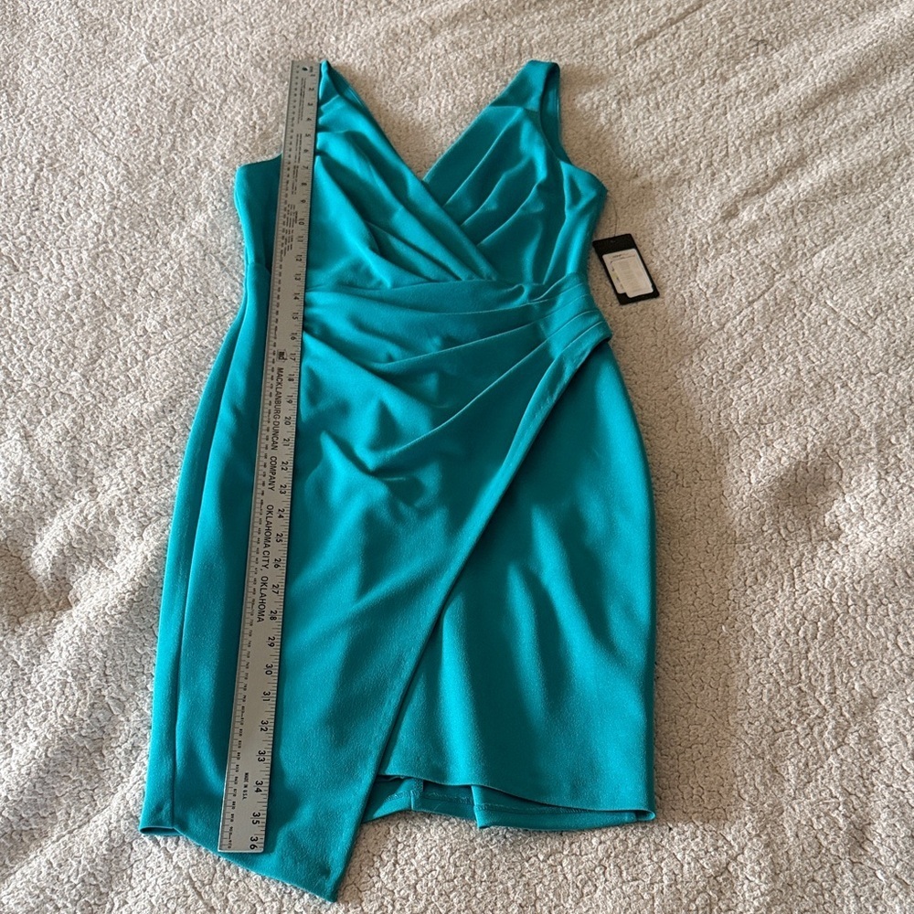 Guess Women's Turquoise Asymmetrical Dress Size 4 New - Picture 6 of 9